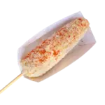 Mexican street corn elote dusted with chili and cheese for Denver events